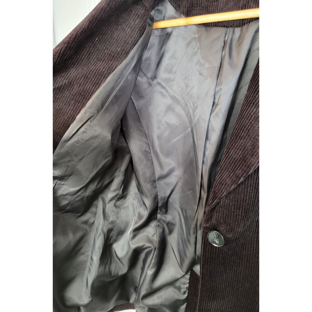Commense Womens Brown Corduroy Blazer Jacket Size L Academia Preppy - Picture 5 of 9